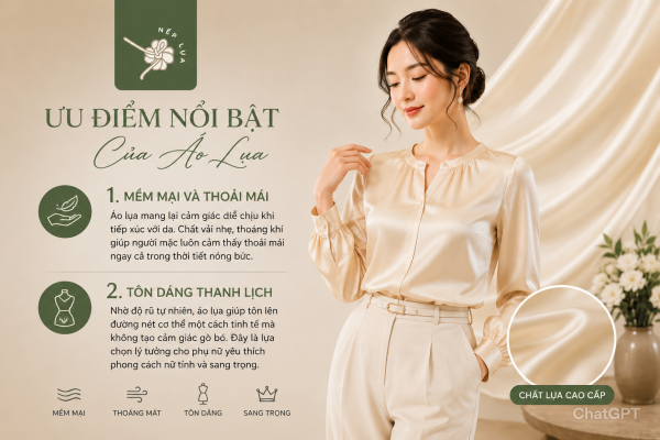 Ưu điểm áo lụa Nếp Lụa