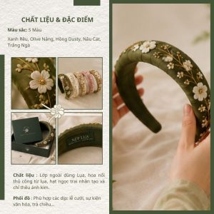 cận cảnh hoạ tiết thêu tay thủ công mấn lụa hạ miên