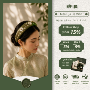 mấn lụa hạ miện nếp lụa phụ kiện áo dài cao cấp