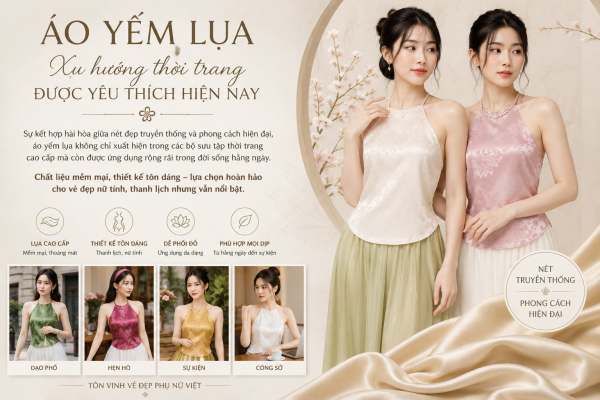 Áo yếm lụa: phong cách thanh lịch