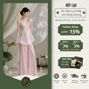 Áo Yếm Lụa Nếp Hạ Hồng Sương